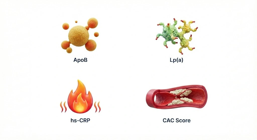 4 heart health tests you need to be taking - ApoB, LP(a), Hs-CRP and CAC